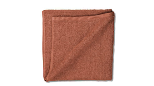 Duschhandtuch Kela | keck & lang aus Naturfaser in Braun Handtuchserie Ladessa - Duschtuch terrafarbene Baumwolle - ca. 70 x 140 cm