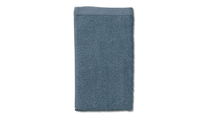Gästehandtuch Kela | keck & lang aus Naturfaser in Mittelblau Handtuchserie Ladessa - Gästetuch rauchblaue Baumwolle - ca. 30 x 50 cm