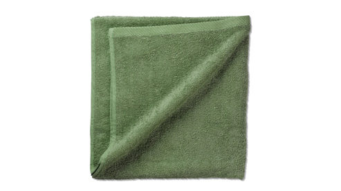 Duschhandtuch Kela | keck & lang aus Naturfaser in Hellgrün Handtuchserie Ladessa - Duschtuch moosgrüne Baumwolle - ca. 70 x 140 cm