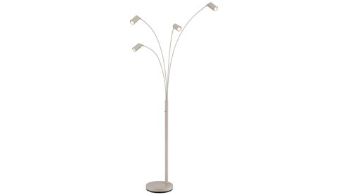 Stehleuchte Interliving aus Metall in Beige Interliving Leuchten Serie 9354 - Stehlampe sandfarbenes Metall - Höhe ca. 204 cm