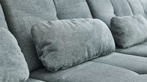 Einzelkissen modulmaster aus Stoff in Blau Modulmaster Serie MM-MP1206 - Nierenkissen stahlfarbenes Flachgewebe Cyber - ca. 58 x 25 cm