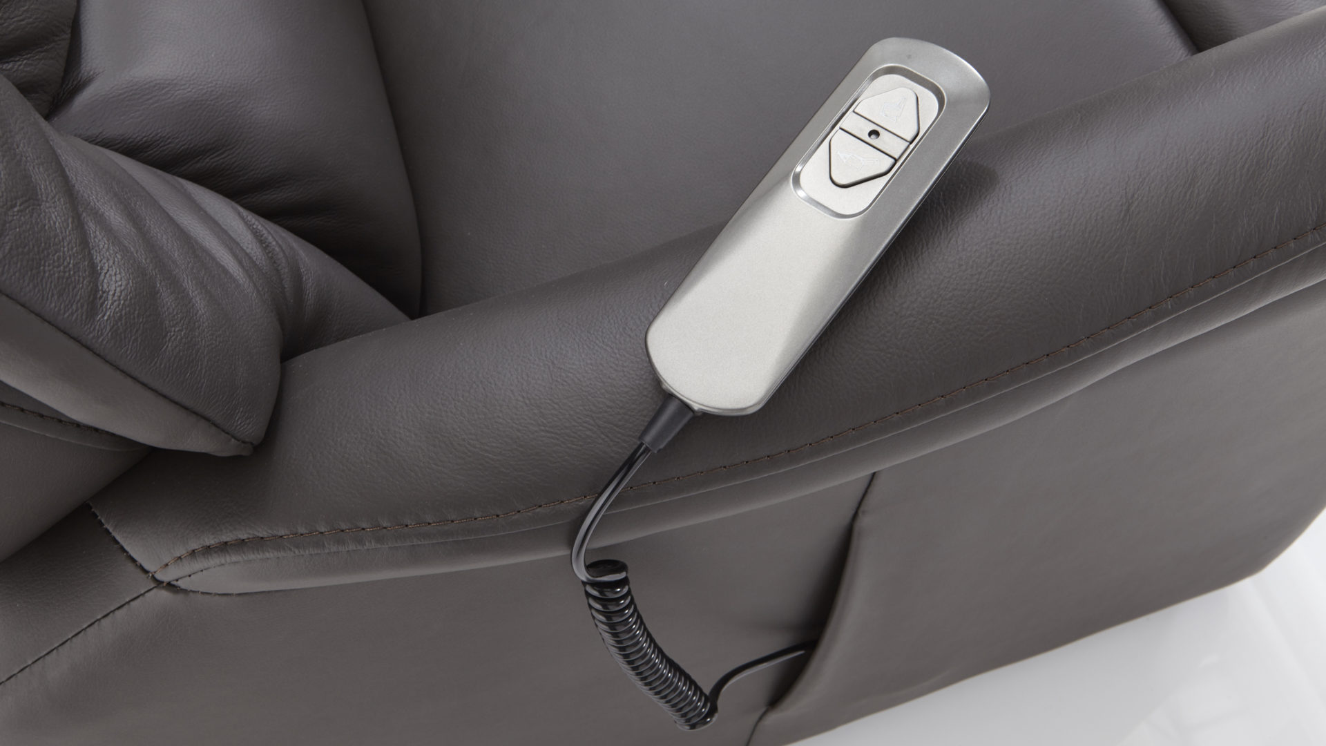 Fernsehsessel Duo collection aus Kunstleder Leder in Braun TV-Sessel, ein Polstermöbel mit Federkern schokobraunes Leder & Kunstleder