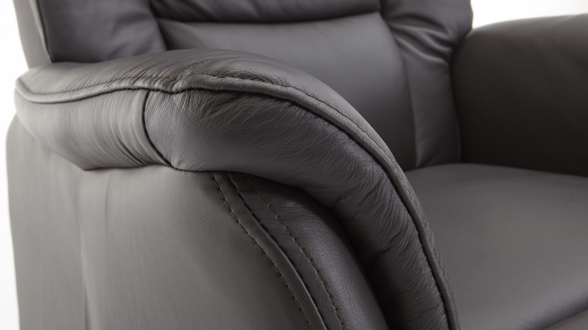 Fernsehsessel Duo collection aus Kunstleder Leder in Braun TV-Sessel, ein Polstermöbel mit Federkern schokobraunes Leder & Kunstleder