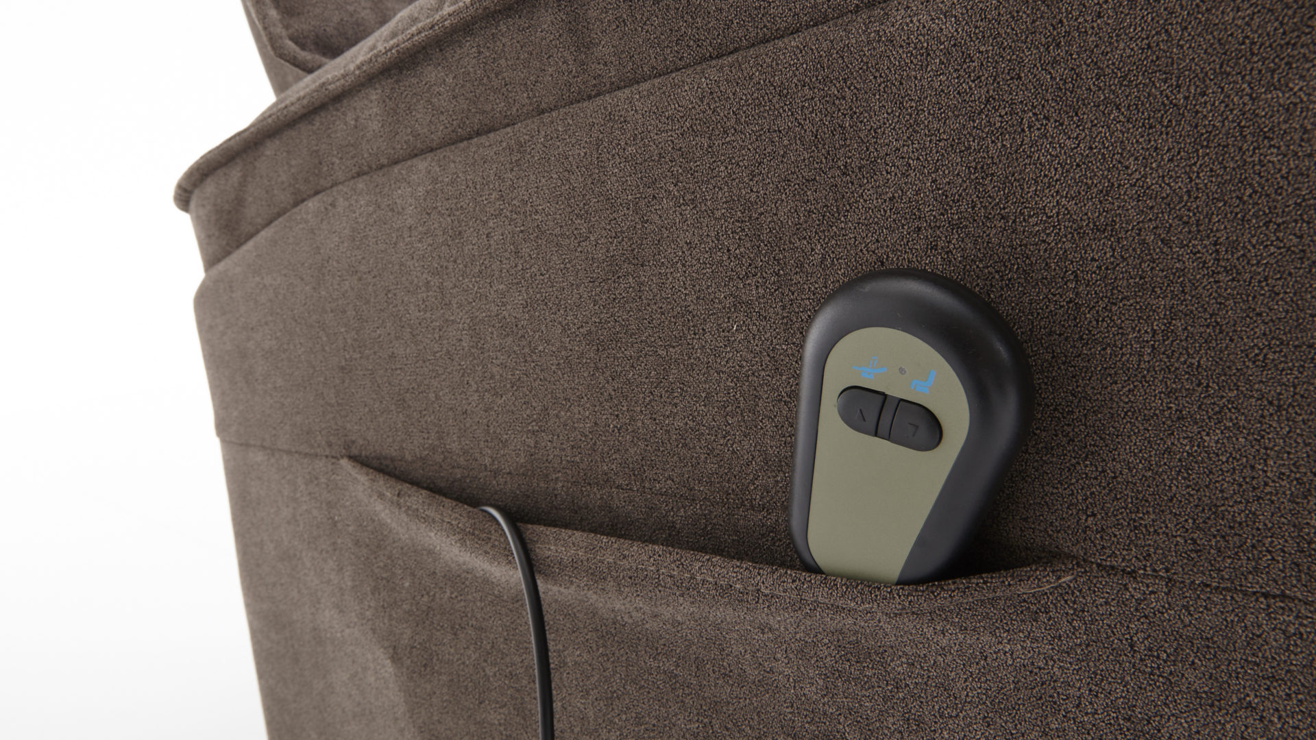 Fernsehsessel Duo collection aus Stoff in Braun TV-Sessel, ein Polstermöbel mit Federkern dunkelbrauner Stoffbezug Bari