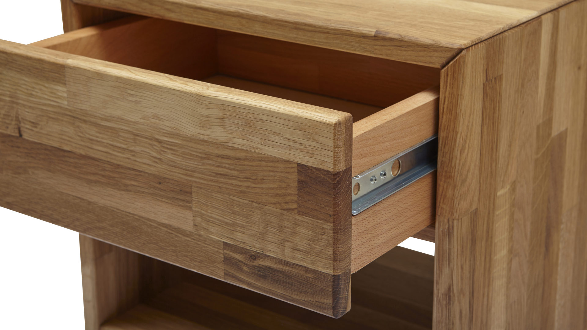 Nachtkommode Elfo-möbel aus Holz in Holzfarben Massivholzmöbel bzw. Nachtkommode geölte Wildeiche – eine Schublade