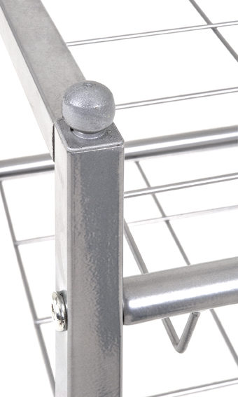 Schuhregal Haku aus Metall in Metallfarben Schuhregal für Ihre Dielenmöbel alufarben – drei Böden