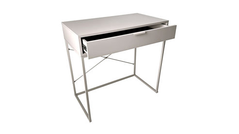 Konsole Haku aus Metall in Creme Konsole kaschmirfarben - ca. 80 x 79 cm