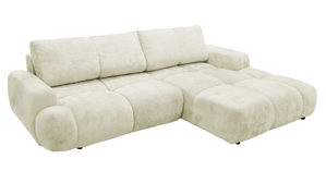 Ecksofa Exxpo sofa fashion aus Stoff in Weiß Ecksofa Denali cremefarbener Stoffbezug A0 Kiara 851- Stellfläche ca. 187 x 280 cm