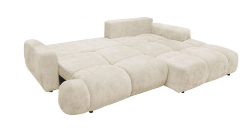 Ecksofa Exxpo sofa fashion aus Stoff in Weiß Ecksofa Denali cremefarbener Stoffbezug A0 Kiara 851- Stellfläche ca. 187 x 280 cm
