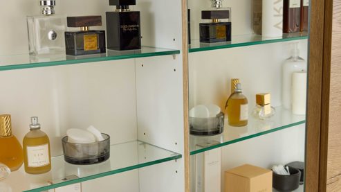 Badmöbel-Set Interliving aus Holz in Holzfarben Interliving Bad Serie 3715 - Badmöbel-Set mit Keramikbecken Eiche Sierra & Weiß