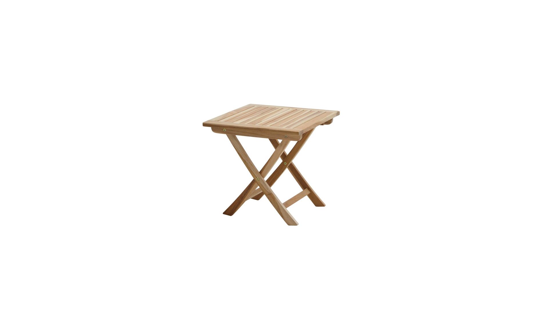 Gartentisch Ploß aus Holz in Holzfarben Ploß® Beistelltisch Tennessee ECO bzw. Gartentisch Eco-Teakholz – ca. 50 x 50 cm