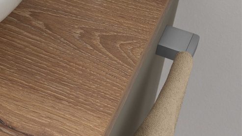 Handtuchhalter Interliving aus Metall in Edelstahl Interliving Bad Serie 3715 - Handtuchhalter Edelstahl - Länge ca. 34 cm