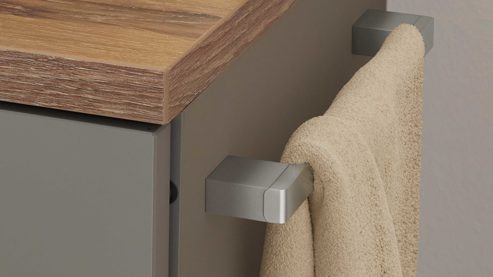 Handtuchhalter Interliving aus Metall in Edelstahl Interliving Bad Serie 3715 - Handtuchhalter Edelstahl - Länge ca. 34 cm