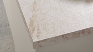 Einbauküche WERT KÜCHE® aus Holz in Hellgrau WERT KÜCHE® Matteo mit Einbaugeräten Sandgrau & Sandeiche - zweiteilig