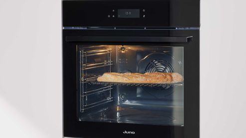 Einbauküche WERT KÜCHE® aus Holz in Hellgrau WERT KÜCHE® Matteo mit Einbaugeräten Sandgrau & Sandeiche - zweiteilig