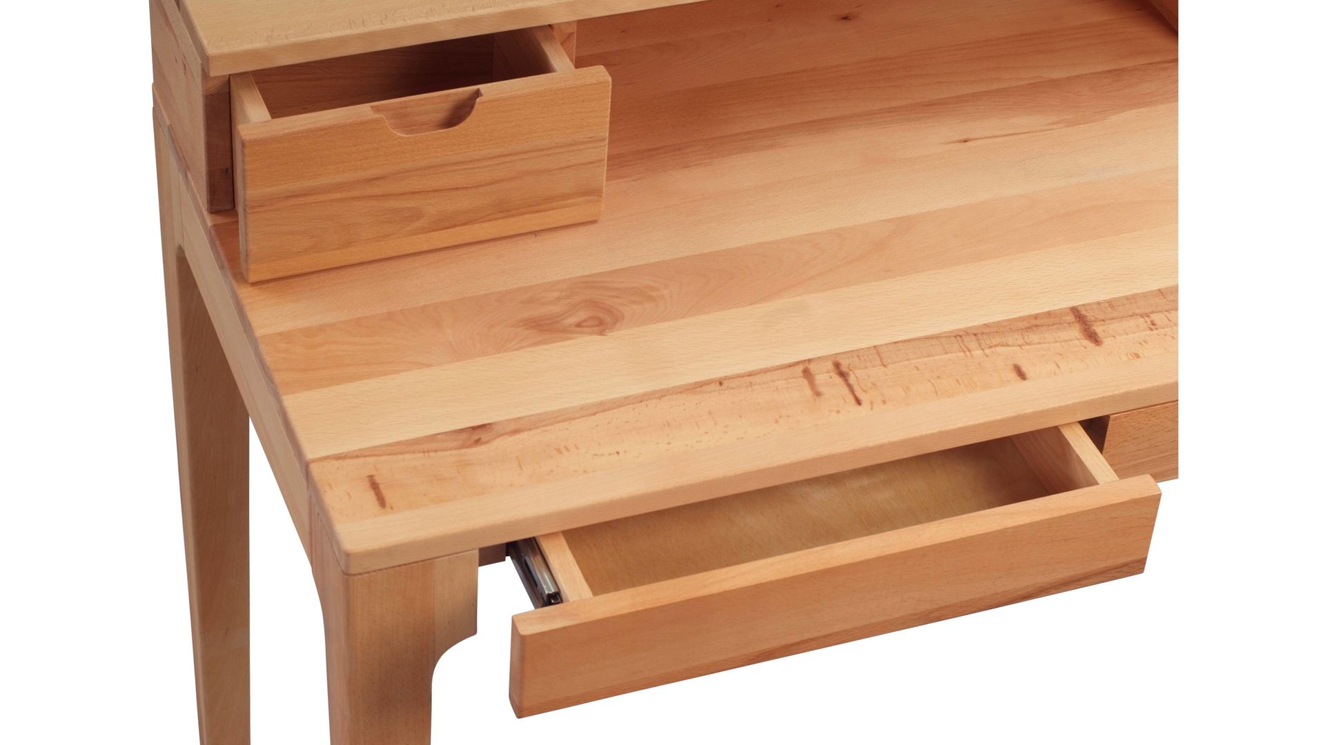 Schreibtisch M2 kollektion aus Holz in Holzfarben Schreibtisch als Massivholzmöbel geölte Kernbuche – Breite ca. 110 cm