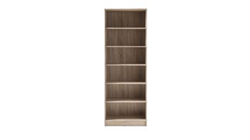 Regal Bega-consult aus Holz in Holzfarben Bücherregal als Wohnzimmermöbel Sonoma eichefarbene Kunststoffoberflächen – Höhe ca. 198 cm, fünf Böden