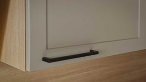 Einbauküche Express küchen aus Holz in Hellgrau EXPRESS KÜCHEN Einbauküche Home mit Elektrogeräten Cremegrau & Eiche natur - Stellfläche ca. 250 x 330 cm