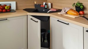 Einbauküche Express küchen aus Holz in Hellgrau EXPRESS KÜCHEN Einbauküche Home mit Elektrogeräten Cremegrau & Eiche natur - Stellfläche ca. 250 x 330 cm