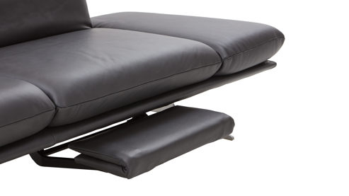 Funktion Koinor aus Leder in Dunkelbraun KOINOR Polsterserie Finlay (Francis) - motorische Fußstütze brauner Lederbezug - Funktionsmehrpreis