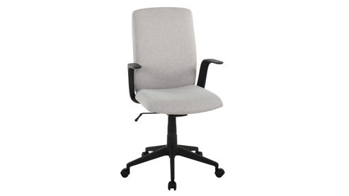 Drehstuhl Duo collection aus Stoff in Grau Drehstuhl Floris grauer Webstoff 210 & schwarzes Drehkreuz