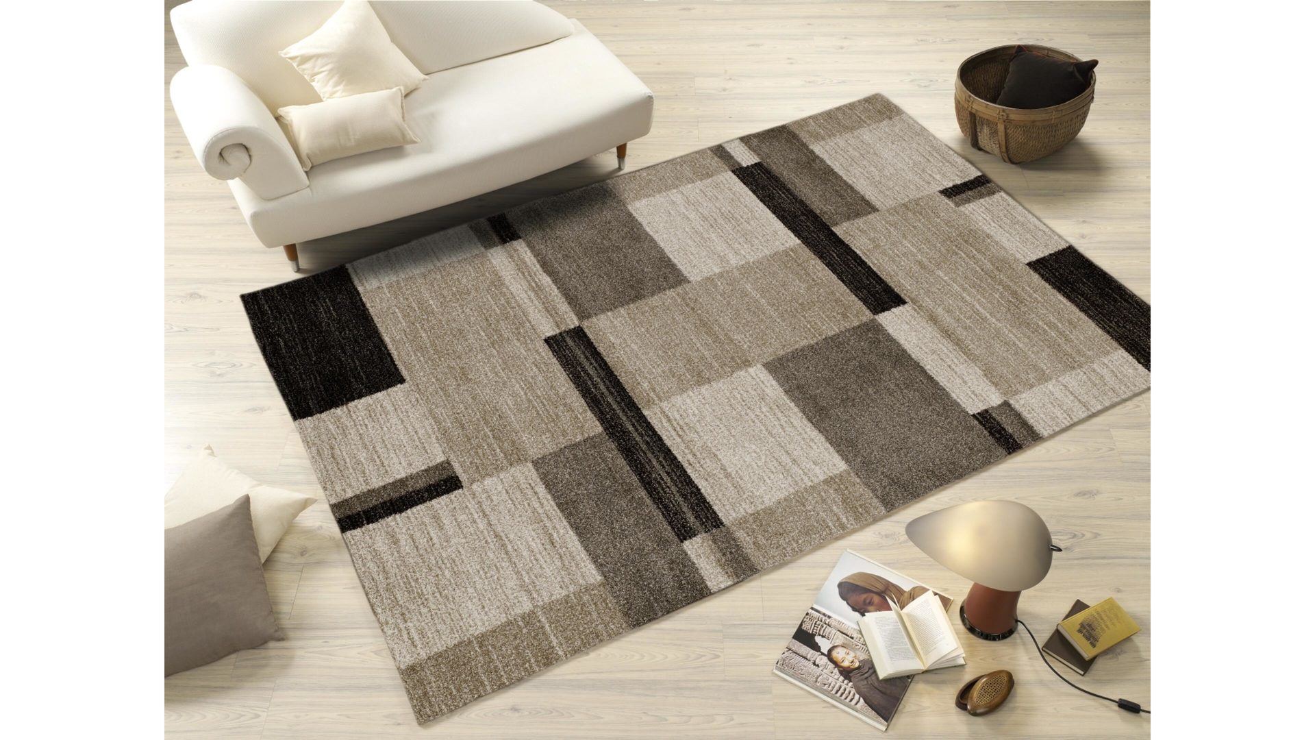 Webteppich Oci aus Kunstfaser in Beige Webteppich Castle Beppo für Ihre Wohnaccessoires beige & braune Kunstfaser – ca. 160 x 230 cm