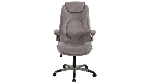 Bürostuhl Duo collection aus Stoff in Grau Chefsessel Nino kieselgrauer Webstoff 112 & graues Drehkreuz