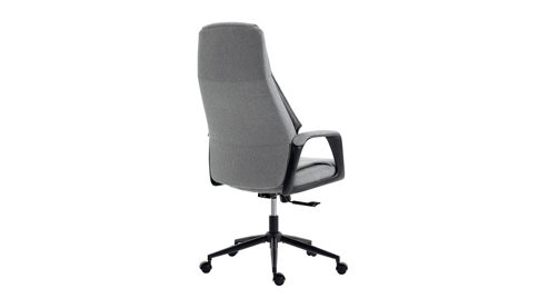 Bürostuhl Duo collection aus Stoff in Dunkelgrau Chefsessel Arjen dunkelgrauer Filzstoff 138 & schwarzes Drehkreuz