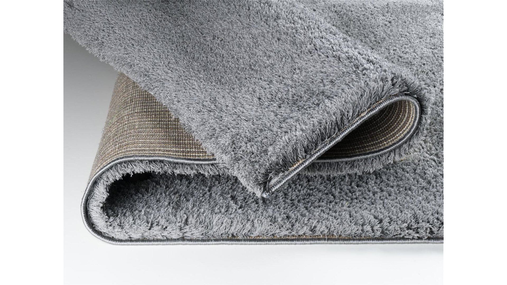 Hochflorteppich Oci aus Kunstfaser in Schwarz Hochflorteppich Soft Dream für Ihre Wohnaccessoires dunkelgraue Kunstfaser – ca. 160 x 230 cm