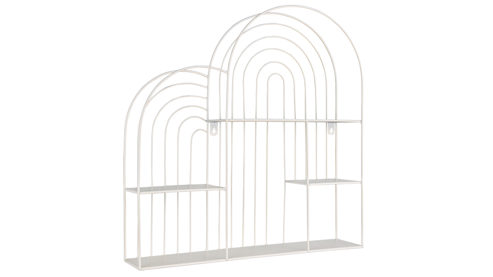 Wandregal Mirrors and more aus Metall in Beige Wandregal Ivy Sandfarben - ca. 54 x 55 cm