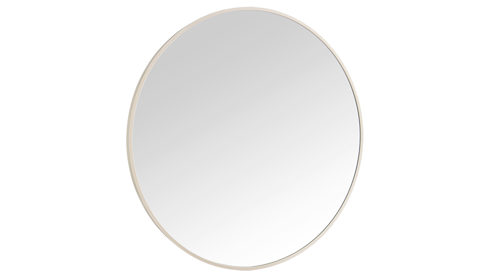 Spiegel Mirrors and more aus Spiegel in Beige Rahmenspiegel Britt Sandfarben - Durchmesser ca. 70 cm