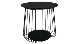 Beistelltisch Mirrors and more aus Metall in Schwarz Beistelltisch Grania schwarzes Metall - Durchmesser ca. 50 cm