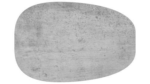 Couchtisch Interliving aus Keramik in Grau Interliving Couchtisch Serie 6233 silberfarbene Keramik & schwarzer Stahl - 90-149 x 60 cm