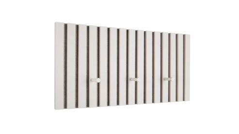 Wandgarderobe Mirrors and more aus Holz in Beige Garderobenprogramm Grace Sandfarben - ca. 60 x 30 cm