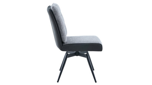Vierfußstuhl Hela aus Metall in Dunkelgrau Polsterstuhl Tomar S Dunkelgrau 60-46 & schwarzes Metall - drehbar