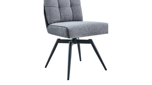 Vierfußstuhl Hela aus Metall in Dunkelgrau Polsterstuhl Tomar S Dunkelgrau 60-46 & schwarzes Metall - drehbar