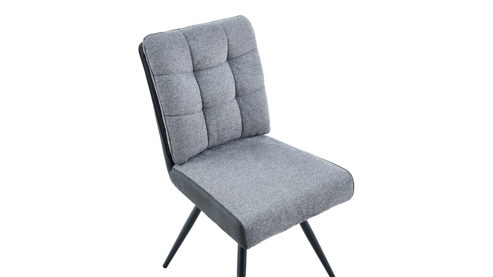 Vierfußstuhl Hela aus Metall in Dunkelgrau Polsterstuhl Tomar S Dunkelgrau 60-46 & schwarzes Metall - drehbar