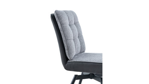 Vierfußstuhl Hela aus Metall in Dunkelgrau Polsterstuhl Tomar S Dunkelgrau 60-46 & schwarzes Metall - drehbar