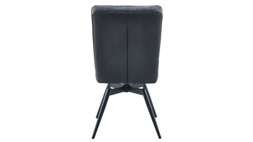 Vierfußstuhl Hela aus Metall in Dunkelgrau Polsterstuhl Tomar S Dunkelgrau 60-46 & schwarzes Metall - drehbar