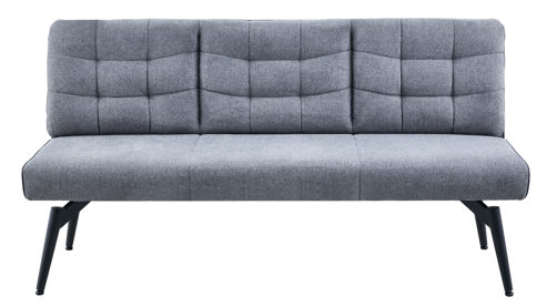 Polsterbank Hela aus Metall in Dunkelgrau Polsterbank Tomar B Dunkelgrau 60-46 & schwarzes Metall - Breite ca. 180 cm