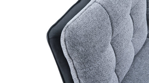 Polsterbank Hela aus Metall in Dunkelgrau Polsterbank Tomar B Dunkelgrau 60-46 & schwarzes Metall - Breite ca. 180 cm