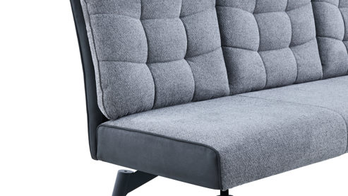 Polsterbank Hela aus Metall in Dunkelgrau Polsterbank Tomar B Dunkelgrau 60-46 & schwarzes Metall - Breite ca. 180 cm