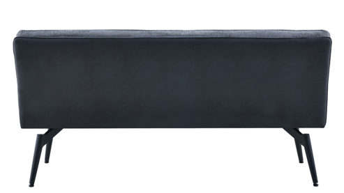 Polsterbank Hela aus Metall in Dunkelgrau Polsterbank Tomar B Dunkelgrau 60-46 & schwarzes Metall - Breite ca. 180 cm