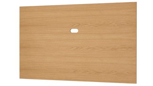 Wohnwand Interliving aus Holz in Holzfarben Interliving Wohnzimmer Serie 2035 - TV-Wand beiger Mattlack & Eiche - zweiteilig, Länge ca. 200 cm