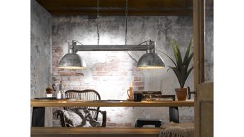 Pendelleuchte Just light. (leuchtendirekt) aus Metall in Metallfarben JUST LIGHT. Leuchten Serie Samia - Hängelampe eisenfarbenes Metall – Länge ca. 110 cm