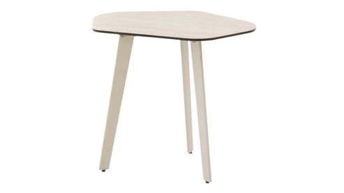 Beistelltisch Interliving aus Keramik in Beige Interliving Couchtisch Serie 6231 - Beistelltisch travertinfarbene Keramik & schwarzer Stahl - 55 x 50 cm