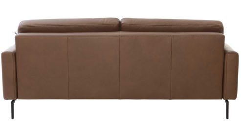 2,5-Sitzer Interliving aus Leder in Braun Interliving Sofa Serie 4066 – 2,5-Sitzer walnussfarbenes Leder Cloudy noce & schwarze Metallfüße – Länge ca. 180 cm
