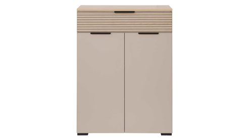 Garderoben-Set Interliving aus Holz in Hellgrau Interliving Garderobe Serie 6015 - Garderoben-Set Steingrau & Eiche - sechsteilig