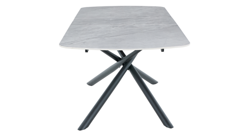 Auszugtisch Hela aus Stein in Grau Auszugtisch Sintra T Grau & Schwarz - ca. 180 - 220 x 90 cm