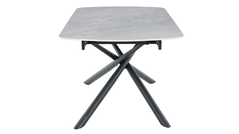 Auszugtisch Hela aus Stein in Grau Auszugtisch Sintra T Grau & Schwarz - ca. 180 - 220 x 90 cm